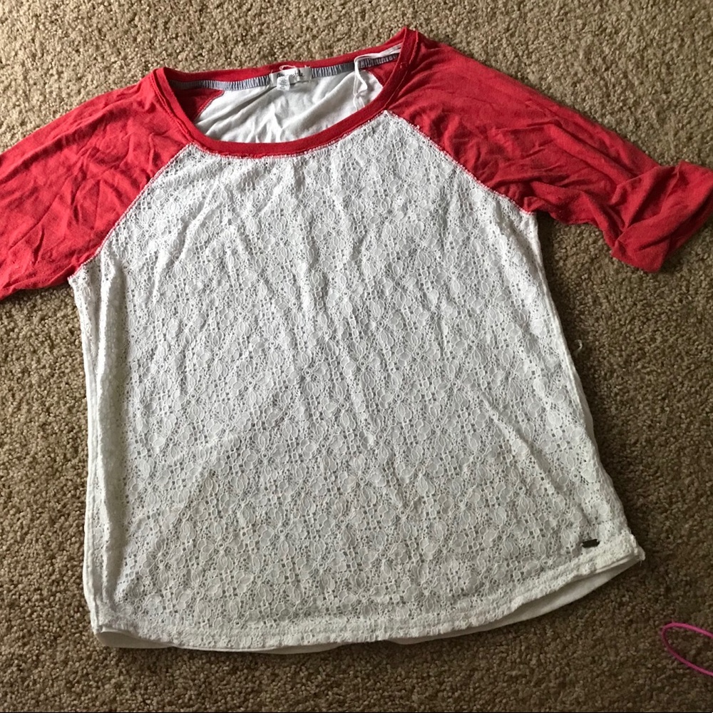 Aeropostale Lace Baseball Tee